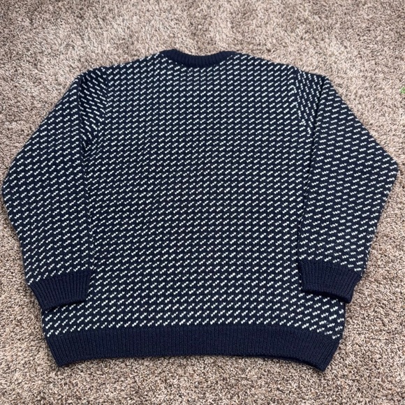 Vintage LL Bean Birdseye Nordic Sweater Mens XXL Made in Norway Preppy Gorpcore - Picture 8 of 8